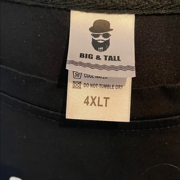 Black and Orange Beard Graphic T-Shirt - Picture 2 of 5